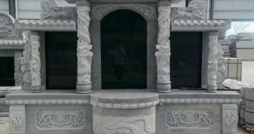 镇江 芝麻灰高档墓碑，土墓，可定制