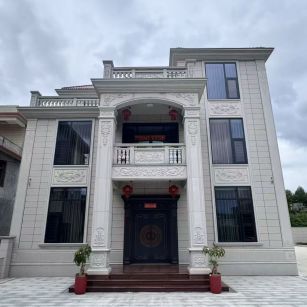 镇江 芝麻白石材别墅干挂案例展示