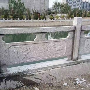 镇江 芙蓉白大花桥梁、河道，石材栏杆、围栏、护栏