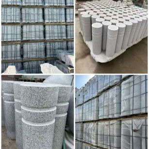 镇江 芝麻白花岗岩挡车柱、隔离柱多少钱