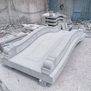 镇江 芝麻灰花岗岩园林景观 小石桥