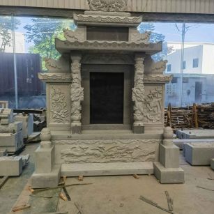 镇江 芝麻灰高档墓碑、土墓，一套也支持定做