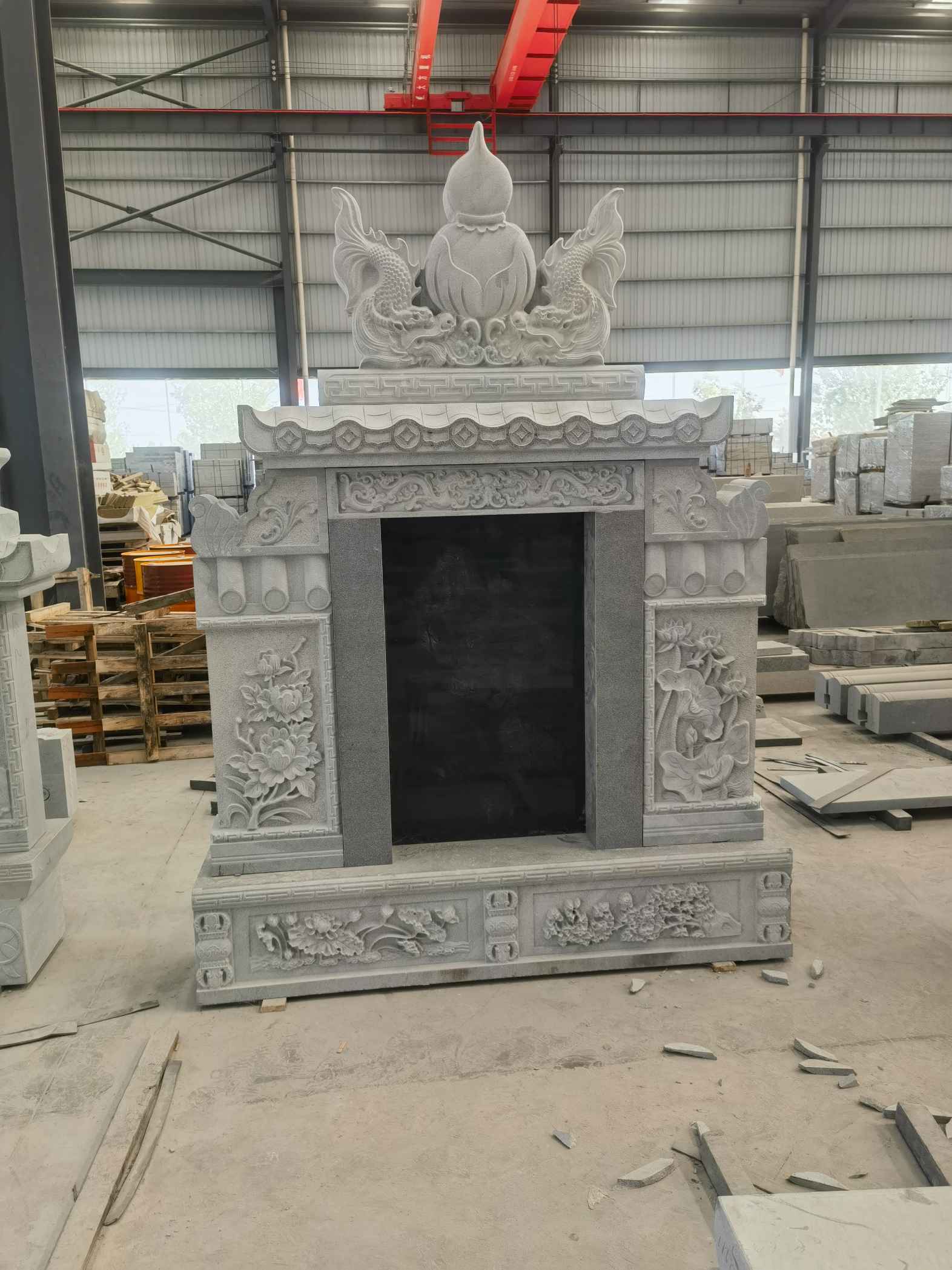 镇江 芝麻灰高档墓碑、土墓，一套也支持定做