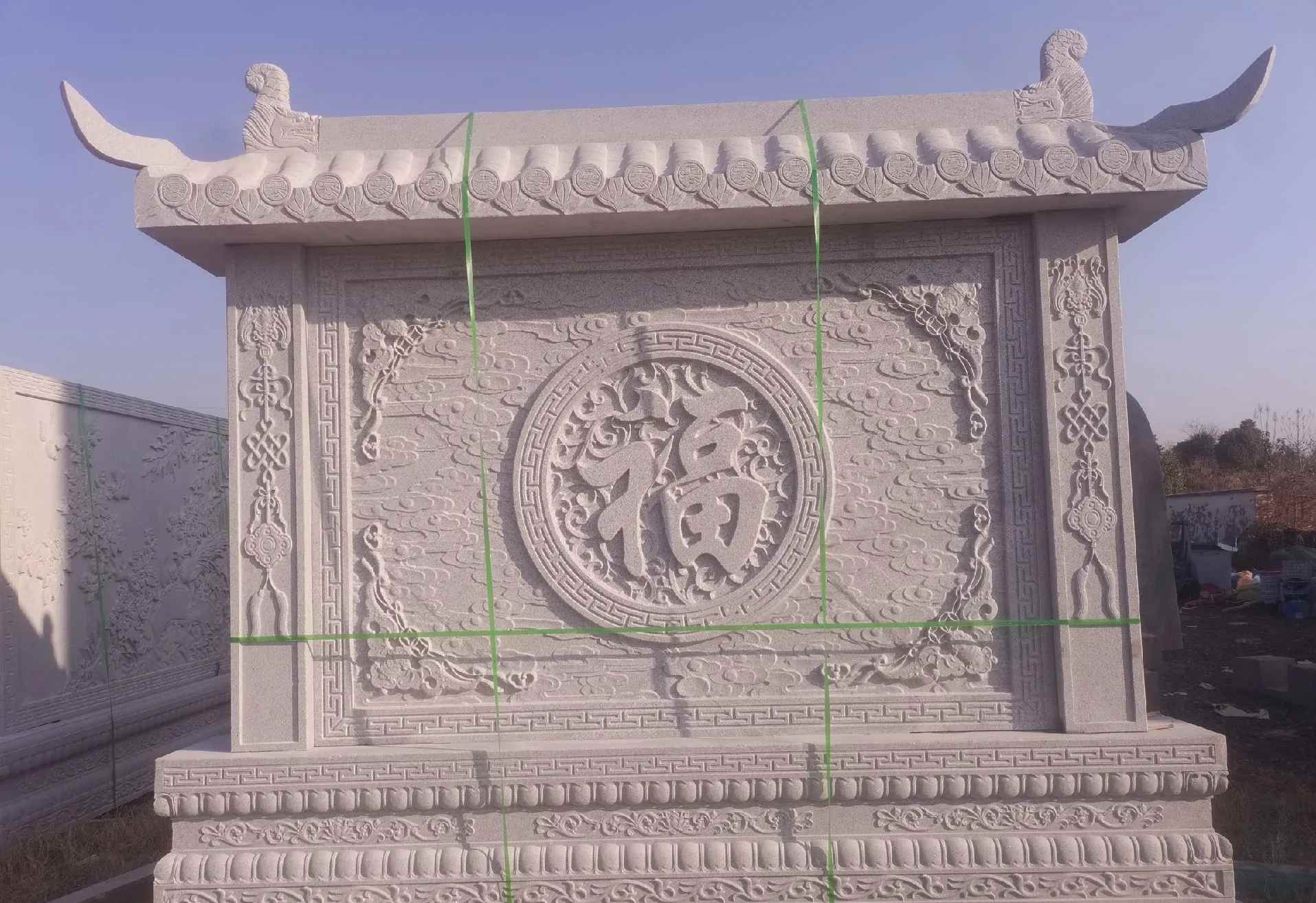 镇江 芝麻白花岗岩屏风，照壁，影壁